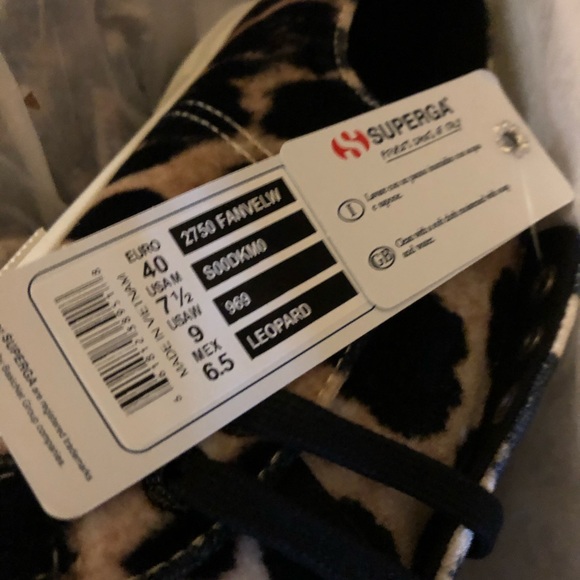 Superga Leopard Print 2750 Sneakers NEW Size 40 - Picture 7 of 8